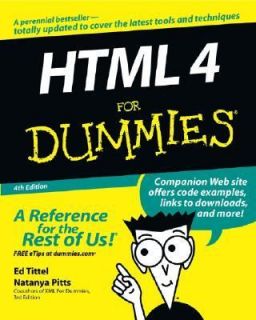 HTML 4 for Dummies by Natanya Pitts and Ed Tittel 2003, Paperback 