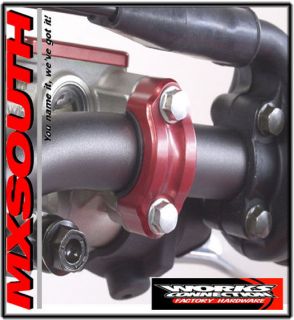 Works Connection Rotating Clamps Red Honda CRF450R CRF450X 2002   2012