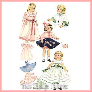 Vtg 1950s Dress Doll Clothes Pattern ~ 18 Sweet Sue, Miss Revlon 
