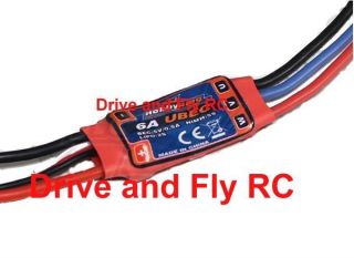 Hobby King Brushless ESC Turnigy 6A ESC 0.5A UBEC 6 Amp 2S 7.4 LiPo 