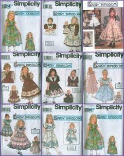 simplicity daisy kingdom girls pattern 18 doll clothes more options
