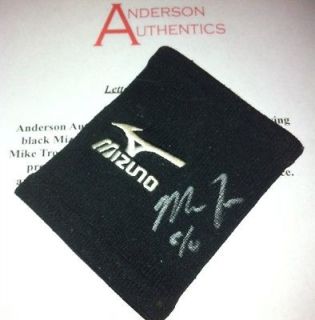 Mike Trout GAME USED MLB ARMBAND autographed inscribed !! EXTREMLY 