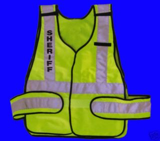   BRIGHT LIME GREEN REFLECTIVE TRAFFIC SAFETY VEST ANSI/ISEA FITS ALL