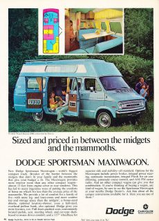 1971 Dodge Sportsman Van Camper Motorhome   Classic Vintage 