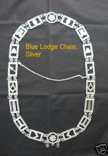 silver blue lodge chain collar masonic jewel regalia time left