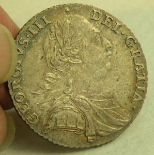 george iii 1787 silver shilling  225 00