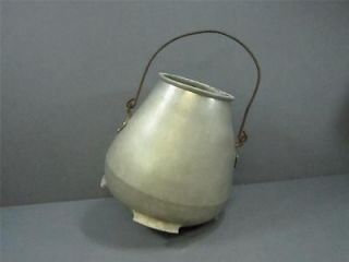 Vintage Cream Separator Bucket Heavy Cast Aluminum Bucket Round Bottom 