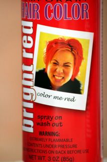 3oz BRIGHT RED COLOR COLORED TEMPORARY HAIR SPRAY for STAGE GOTH 