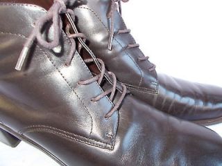 Rockport Ankle Boots 7.5M Shoes Brown Leather Lace Up Casual Dress 