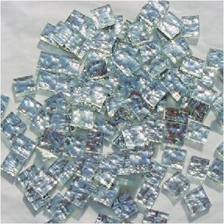 100 Silver Granite Mirror 1/2 Square Glass Mosaic Tile   Pack