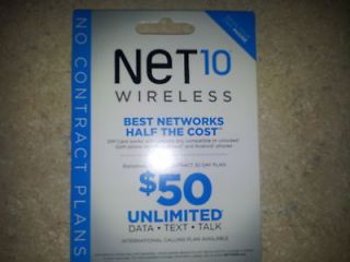 Pack of 100x NET10 SIM CARDS. Great for GSM AT&T Phones. ONE DAY 