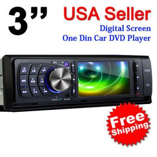 Car 3 Single 1DIN In Dash DVD Player  FM USB/SD Detachable panel 