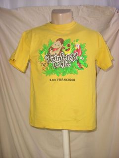 Rainforest Cafe San Francisco Kids T Shirt Yellow   Size XL   100% 