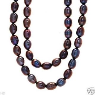 nwt 36 black fresh h2o cultured pearl sterling necklace  40 