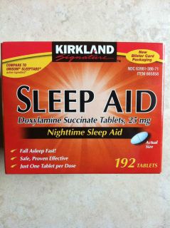 Kirkland Sleep Aid Doxylamine Succinate 25 mg   192 Tablets