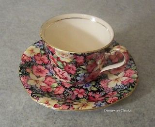 Royal Winton Grimwades Florence Chintz Tea Cups & Saucers, New