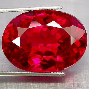 large 14x10mm oval facet top red ruby gemstone £ 1 nr from united 