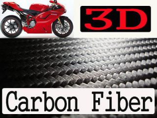 12 x 60 CARBON FIBER 3D Twill Weave Vinyl Film Sheet Wrap Motorcycle 