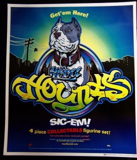NEW HOOD HOUNDS Poster Sly the Blue Nose Pitbull Pit Bull Terrier Dog