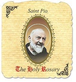 St Padre Pio Catholic Holy Rosary Booklet Protect Religious Jesus Gift 
