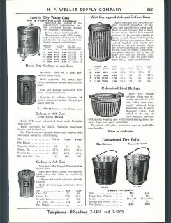 1952 ad galvanized fire pail bucket round bottom flat time
