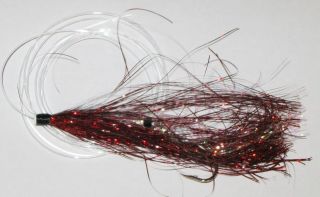 Pigeon River Fly Tyers Salmon Shocker Trolling Fly Large Holo Red 3/0