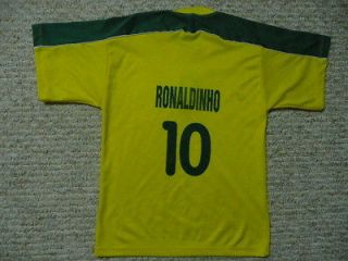   Brasil National Football Team Ronaldinho # 10 Jersey Yth Youth S Small