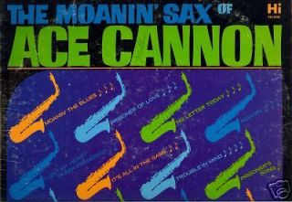 The Moanin Sax of Ace Cannon VG+ LP 33 old Jazz record album vinyl