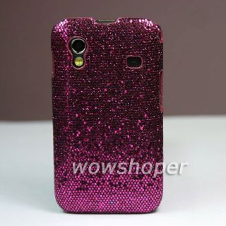 Hard Bling Skin Case Cover For Samsung Galaxy Ace S5830 Dark Purple