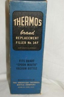 Thermos Co. Replacement Thermos Filler 34F   NIP   Free U.S. Shipping