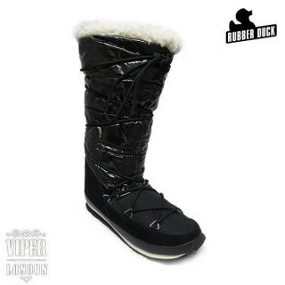 New Rubber Duck Arctic Joggers Shiny Nylon Warm Winter Snow Boots Size 