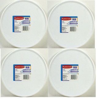 lot of 4 RUBBERMAID TURNTABLE LAZY SUSAN Ball bearings White plastic 