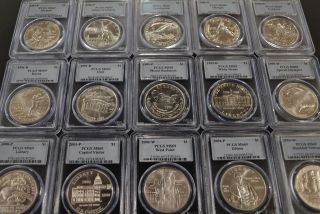 1989 CONGRESS 1991 RUSHMORE MS 69 15 COIN COLLECTION COMMEMORATIVE US 