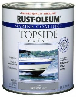 Rust Oleum 207005 Marine Topside Paint, Battleship Gray, 1 Quart