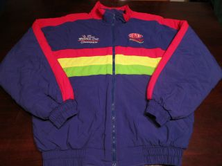 RARE Vtg Mens 1995 Nascar Winston Cup Champion Jeff Gordon Coat Jacket 