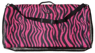 saddle blanket carrier made of nylon pink zebra holds 3
