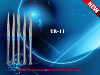10x Diamond Dental Dentist Bur Bits Drill FG 1.6mm TR 11 2 BOXES
