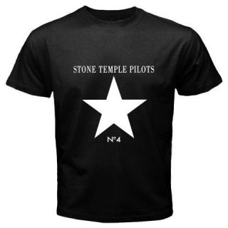New Stone Temple Pilots STP *Star Logo Rock Band Mens Black T Shirt 