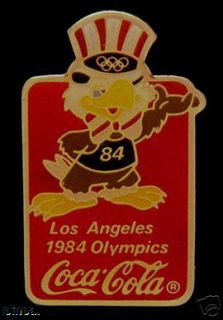   Sponsor Pin Badge ~LA~ Coca Cola ~ Sam the Eagle~Coke~ Los Angeles