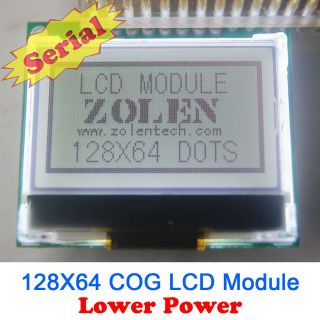12864 128X64 Serial SPI Graphic COG LCD Module Display / LCM Build in 