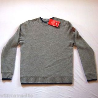 NEW The North Face Mens Cedarwood Sweater MEDIUM Wool Heather Grey NWT 