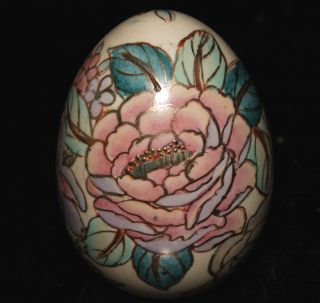 asian porcelain satsuma style enameled egg japan time left
