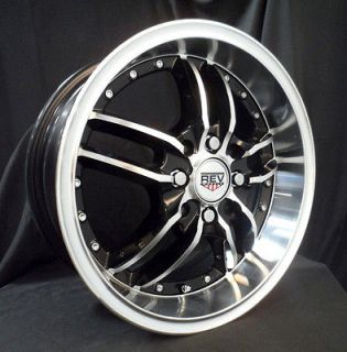 17 Black REV Wheels Tuner Cobalt Malibu HHR 5 lug 5x110 FWD Chevy 
