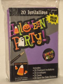   Party Invitations ~ Super Cute ~ 20ct Includes Save the Date Stickers