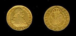 1793 m mf gold spain 1 escudos carlos iiii time
