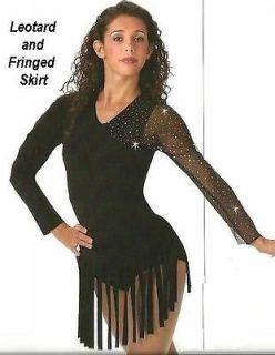 THINK YOU CAN DANCE 2pc Leotard & Fringed Skirt Dance Costume SIZE 
