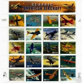 classic american aircraft full sheet scott s 3142 mnh time
