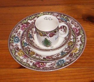 Spode Woodland Grove Dinnerware Christmas Tree Plates Bowls Mugs 16 