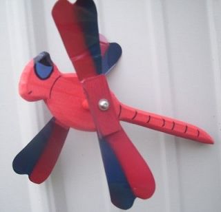 Red Dragonfly Mini Whirligigs, Whirly Gig, Windmill, Yard Art 
