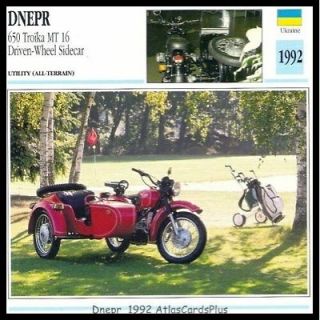 motorcycle card 1992 dnepr 650 troika w drive sidecar time